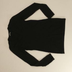 Wolford High Quality V Neck Black Long Sleeve T Shirt Stretch Top Luxury Brand